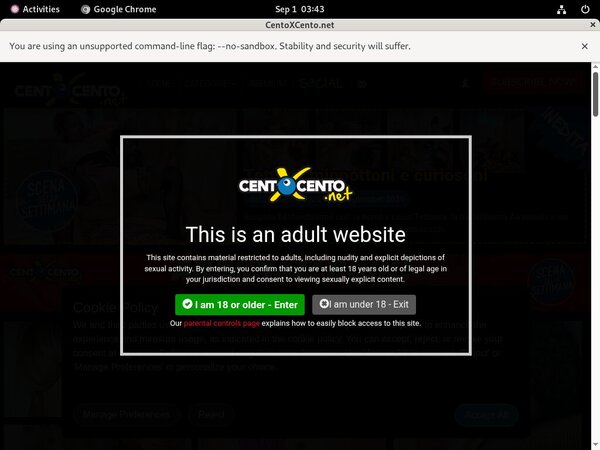 Centoxcento Join Anonymously