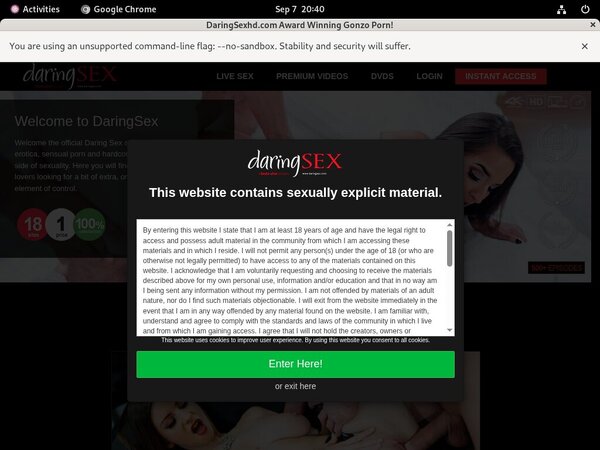 Daring Sex Discount Signup