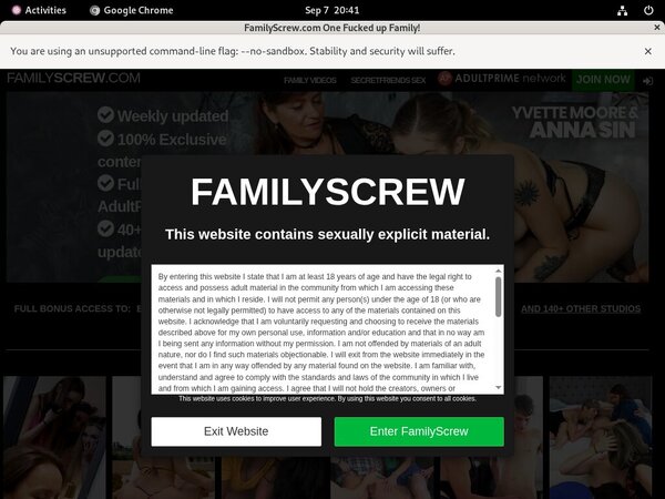 Familyscrew.com Accounts And Passwords Familyscrew.com Accounts And Passwords