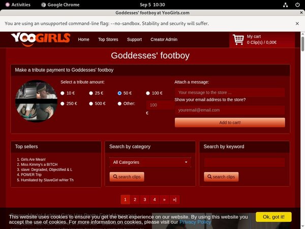Goddesses Footboy Updated Passwords