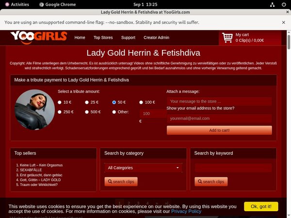 Lady Gold Fetishdiva Creampie
