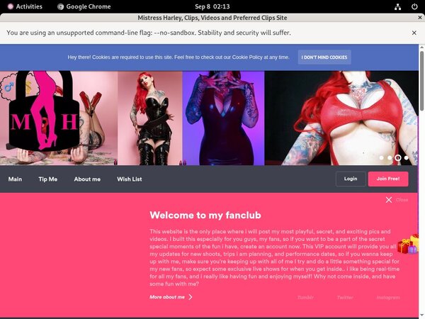 Mistress Harley Renew Subscription