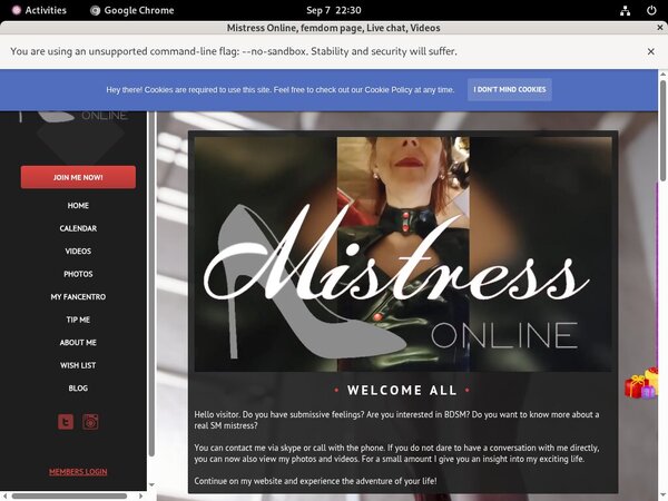 Mistressonline.eu Paypal Register