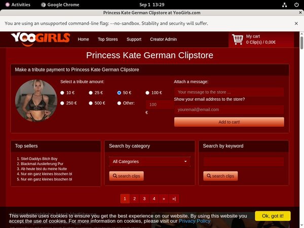 Princess Kate German No Credit Card