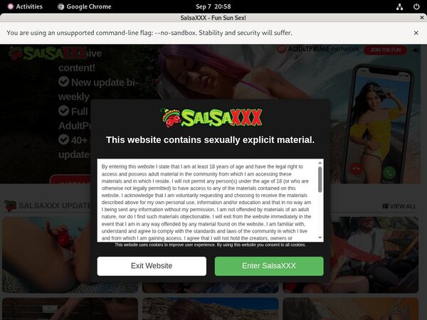 Salsa XXX Active Accounts