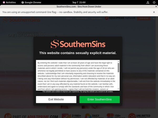 Southern Sins Pass Login