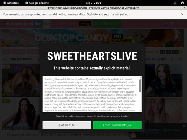 Sweethearts Live Member Passwords